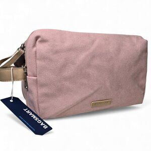 NWT Bagsmart Canvas Zip Around Travel Organizer Case with Makeup Cosmetic Pouch